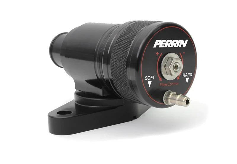 PERRIN 08-14 Subaru WRX / 05-09 LGT & OBXT / 09-13 Forester XT Bypass/Blow Off Valve - Black - Side View