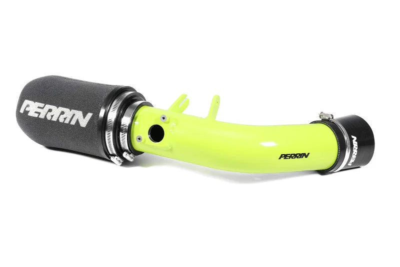 PERRIN 08-14 Subaru WRX / 08-15 STI Cold-Air Intake - Neon Yellow - Side View