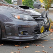 Load image into Gallery viewer, PERRIN 08-14 Subaru WRX &amp; STI / 08-11 Impreza / 05-09 Legacy Tow Hook Kit (Front) - Flat Black - Side View