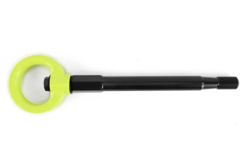PERRIN 08-14 Subaru WRX & STI / 08-11 Impreza / 05-09 Legacy Tow Hook Kit (Front) - Neon Yellow - Main Product View