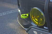 Load image into Gallery viewer, PERRIN 08-14 Subaru WRX &amp; STI / 08-11 Impreza / 05-09 Legacy Tow Hook Kit (Front) - Neon Yellow - Side View