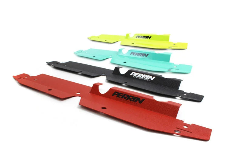 PERRIN 08-14 Subaru WRX & STI / 08-11 Impreza Radiator Shroud - Neon Yellow - Back View