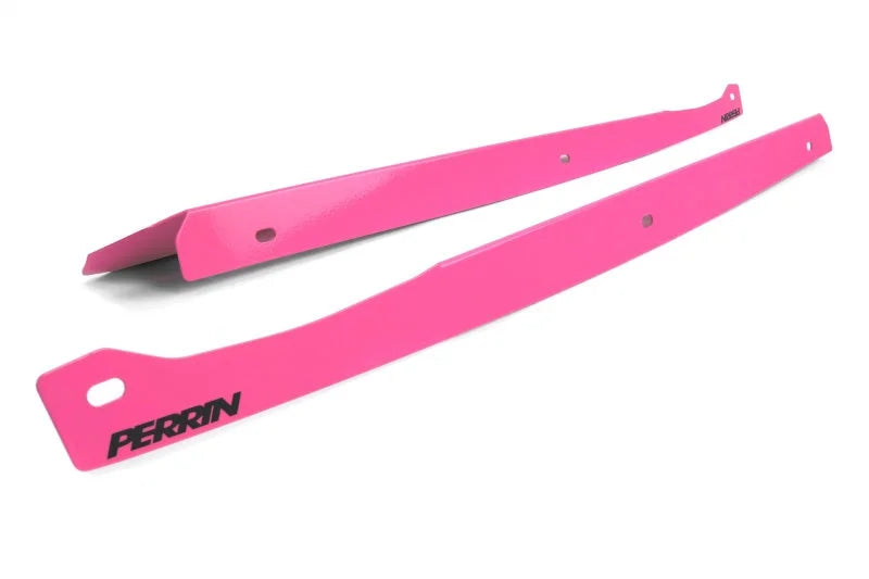 PERRIN 08-14 Subaru WRX/STI / 08-11 Impreza Fender Shroud Set - Hyper Pink - Detail View