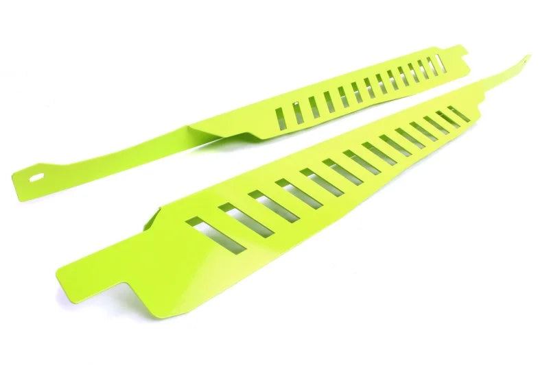 PERRIN 08-14 Subaru WRX/STI / 08-11 Impreza Fender Shroud Set - Neon Yellow - Installation View