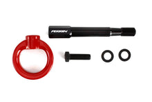 Load image into Gallery viewer, PERRIN 08-14 Subaru WRX/STI (Hatchback) Tow Hook Kit (Rear) - Red - Main Product View