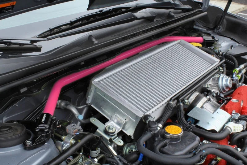 PERRIN 08-14 WRX/STI/Impreza / 14-18 Forester / 13-17 Crosstrek / 05-09 Legacy FR Strut Brace - Pink - Additional View 5