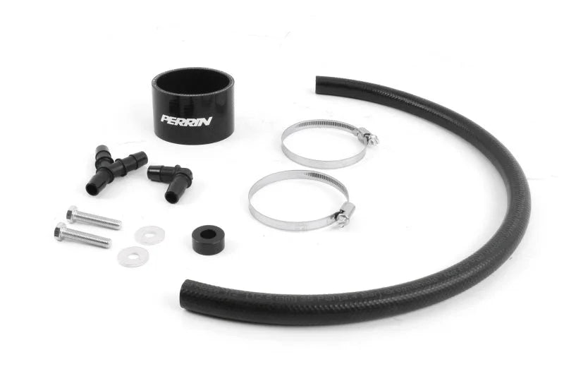 PERRIN 08-21 Subaru STI Top Mount Intercooler (TMIC) - Black - Side View