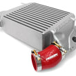 Load image into Gallery viewer, PERRIN 08-21 Subaru WRX / 09-18 Forester XT / 05-09 LGT &amp; OBXT Intercooler Coupler Kit - Red - Side View