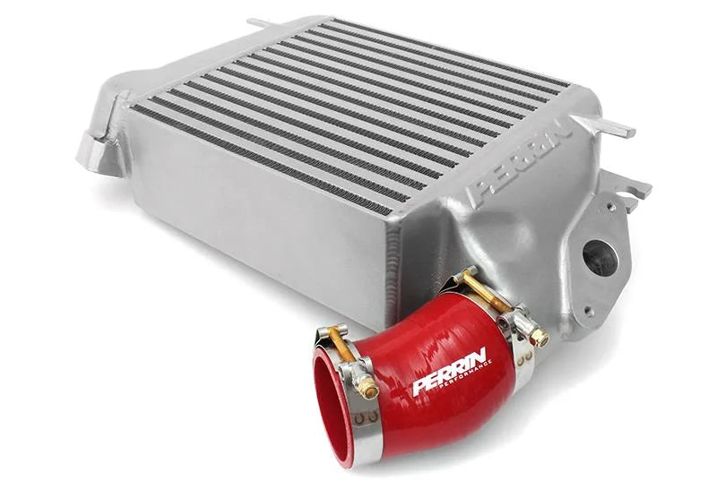 PERRIN 08-21 Subaru WRX / 09-18 Forester XT / 05-09 LGT & OBXT Intercooler Coupler Kit - Red - Side View