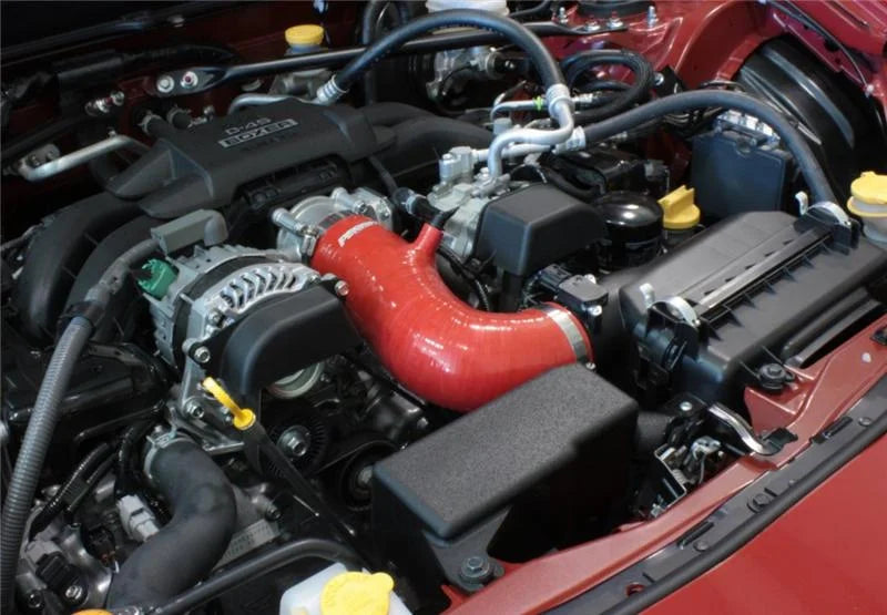 PERRIN 13-16 Subaru BRZ/Toyota FR-S (Manual & Auto) 17-20 BRZ/86 (Auto Only) Inlet Hose - Red - Installation View