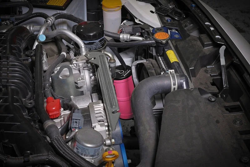 PERRIN 13-25 Subaru BRZ / 04-21 Subaru STI / 02-25 Subaru WRX Coolant Overflow Tank - Hyper Pink - Additional View 6