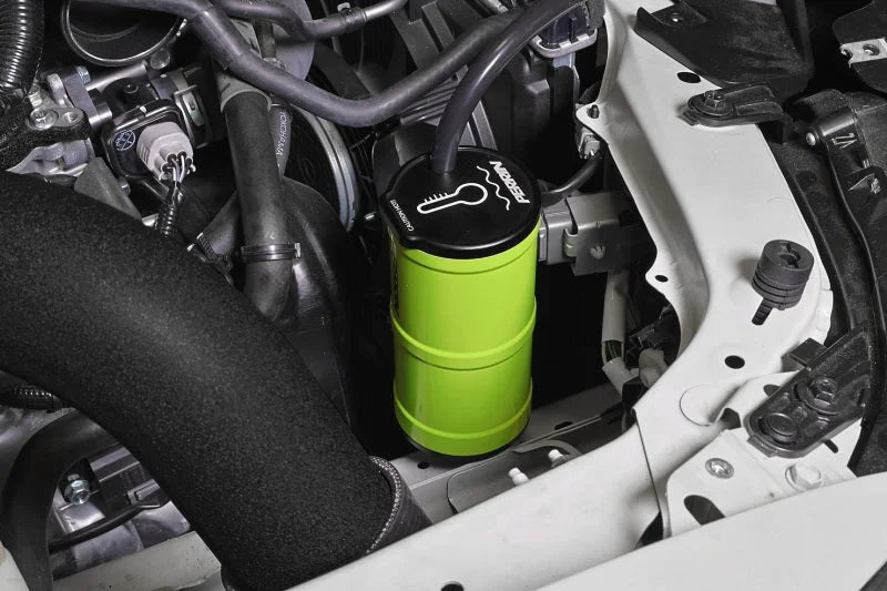 PERRIN 13-25 Subaru BRZ / 04-21 Subaru STI / 02-25 Subaru WRX Coolant Overflow Tank - Neon Yellow - Additional View 5