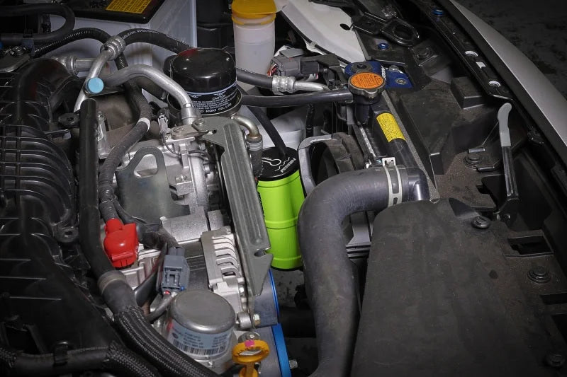 PERRIN 13-25 Subaru BRZ / 04-21 Subaru STI / 02-25 Subaru WRX Coolant Overflow Tank - Neon Yellow - Additional View 9