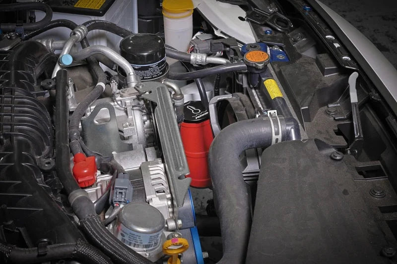 PERRIN 13-25 Subaru BRZ / 04-21 Subaru STI / 02-25 Subaru WRX Coolant Overflow Tank - Red - Main Product View