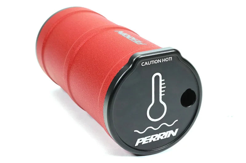 PERRIN 13-25 Subaru BRZ / 04-21 Subaru STI / 02-25 Subaru WRX Coolant Overflow Tank - Red - Back View