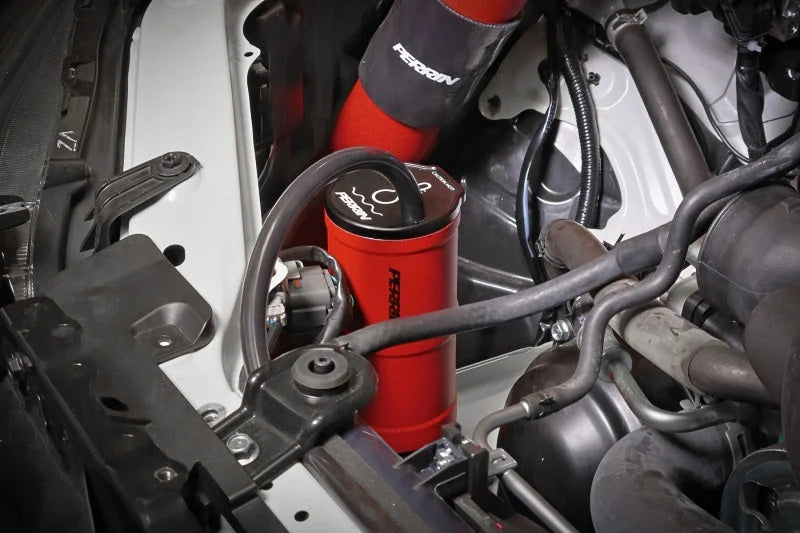PERRIN 13-25 Subaru BRZ / 04-21 Subaru STI / 02-25 Subaru WRX Coolant Overflow Tank - Red - Additional View 5
