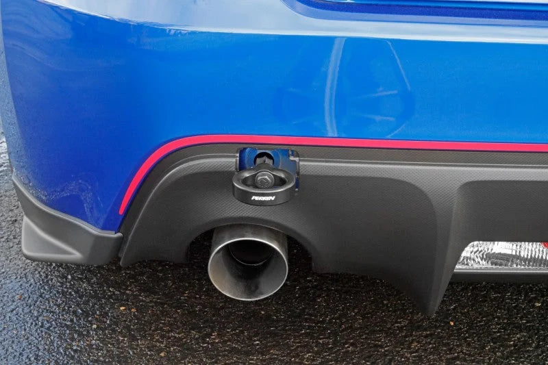 PERRIN 13-25 Subaru BRZ / 13-20 Scion FRS & Toyota 86 / 22-25 GR86 Tow Hook Kit (Rear) - Black - Side View