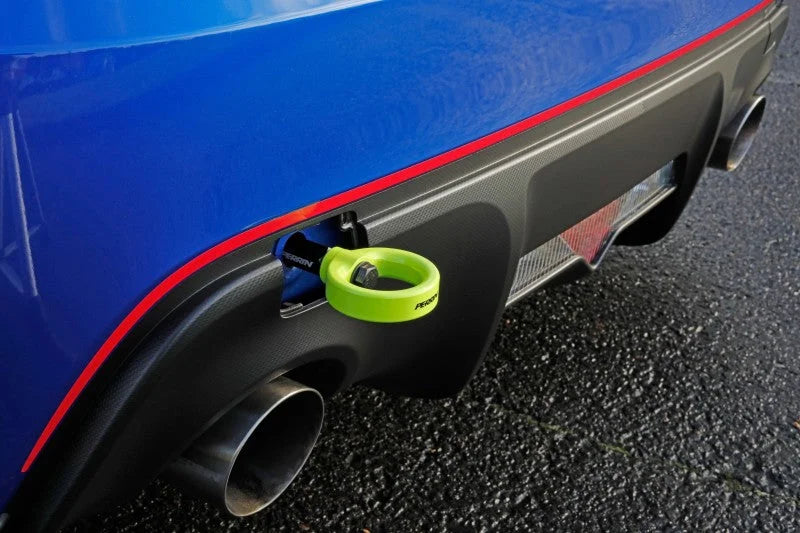 PERRIN 13-25 Subaru BRZ / 13-20 Scion FRS & Toyota 86 / 22-25 GR86 Tow Hook Kit (Rear) - Neon Yellow - Additional View 5