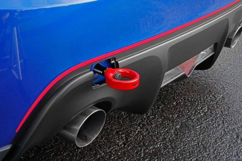 PERRIN 13-25 Subaru BRZ / 13-20 Scion FRS & Toyota 86 / 22-25 GR86 Tow Hook Kit (Rear) - Red - Additional View 5