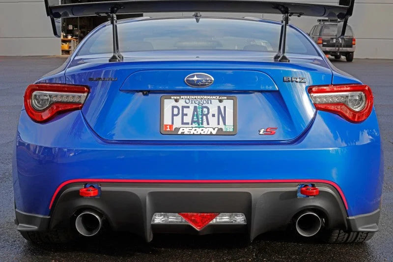 PERRIN 13-25 Subaru BRZ / 13-20 Scion FRS & Toyota 86 / 22-25 GR86 Tow Hook Kit (Rear) - Red - Additional View 6
