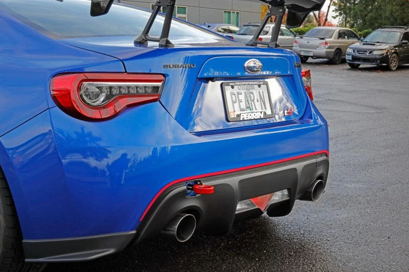 PERRIN 13-25 Subaru BRZ / 13-20 Scion FRS & Toyota 86 / 22-25 GR86 Tow Hook Kit (Rear) - Red - Additional View 9