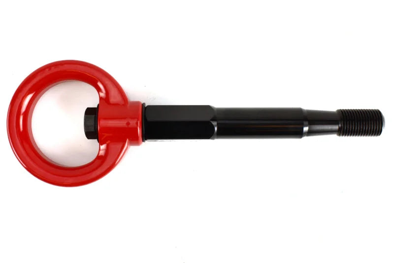 PERRIN 15-17 Subaru WRX & STI / 13-17 Crosstrek / 12-16 Impreza Tow Hook Kit (Front) - Red - Back View