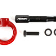 Load image into Gallery viewer, PERRIN 15-17 Subaru WRX &amp; STI / 13-17 Crosstrek / 12-16 Impreza Tow Hook Kit (Front) - Red - Installation View