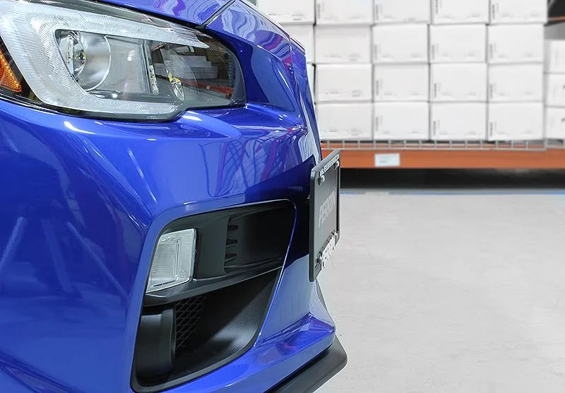 PERRIN 15-17 Subaru WRX/STI (w/o FMIC) / 13-17 Crosstrek / 12-16 Impreza License Plate Reloc. Kit - Back View