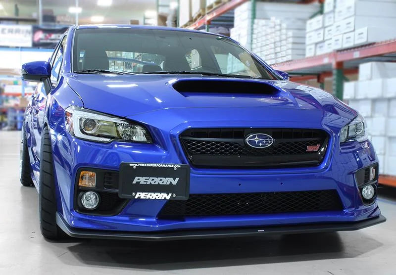 PERRIN 15-17 Subaru WRX/STI (w/o FMIC) / 13-17 Crosstrek / 12-16 Impreza License Plate Reloc. Kit - Installation View