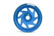 Load image into Gallery viewer, PERRIN 15-18 Subaru WRX / 13-20 BRZ / 14-18 FXT / 13-16 Crosstrek Lightened Crank Pulley - Blue - Back View