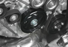 Load image into Gallery viewer, PERRIN 15-18 Subaru WRX / 13-20 BRZ / 14-18 FXT / 13-16 Crosstrek Lightened Crank Pulley - Black - Installation View