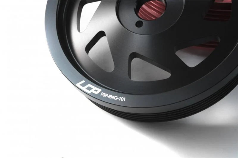 PERRIN 15-18 Subaru WRX / 13-20 BRZ / 14-18 FXT / 13-16 Crosstrek Lightened Crank Pulley - Black - Additional View 5