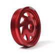 Load image into Gallery viewer, PERRIN 15-18 Subaru WRX / 13-20 BRZ / 14-18 FXT / 13-16 Crosstrek Lightened Crank Pulley - Red - Side View