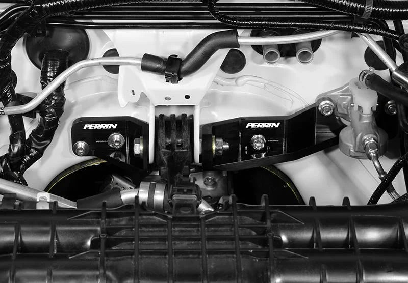 PERRIN 15-21 Subaru Impreza/WRX/STI Pitch Stop Mount & Firewall Brace - Black - Additional View 6