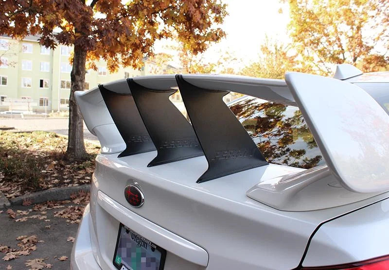 PERRIN 15-21 Subaru STI Wing Stabilizer - Black - Back View