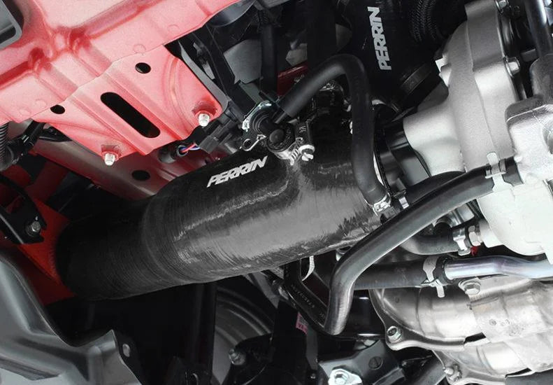 PERRIN 15-21 Subaru WRX / 14-18 Forester XT Turbo Inlet Hose 3in. w/ Turbo Adapter Flange - Black - Additional View 10