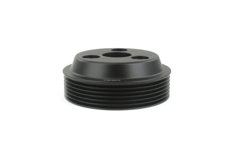PERRIN 15-21 Subaru WRX / 18-20 Crosstrek / 14-18 FXT Lightweight Water Pump Pulley - Blk - Side View