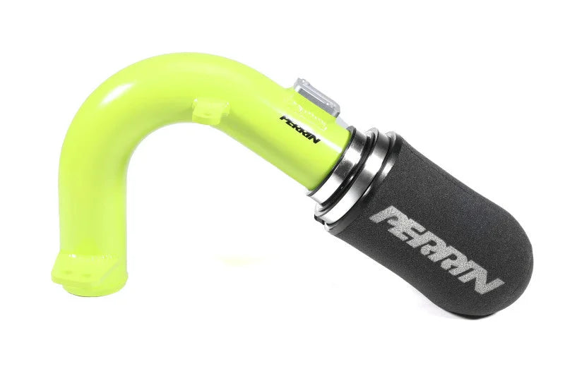 PERRIN 15-21 Subaru WRX Cold-Air Intake w/Heatshield - Neon Yellow - Back View