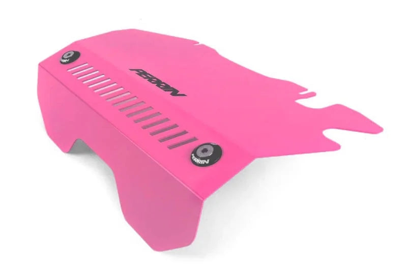 PERRIN 15-21 Subaru WRX Engine Cover Kit (Intercooler & Pulley Covers Incl.) - Hyper Pink - Back View