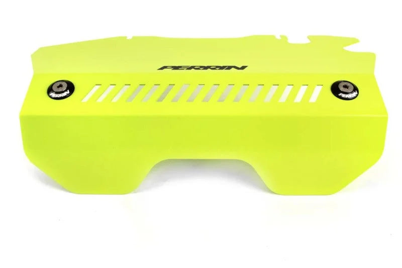 PERRIN 15-21 Subaru WRX Pulley Cover - Neon Yellow - Main Product View