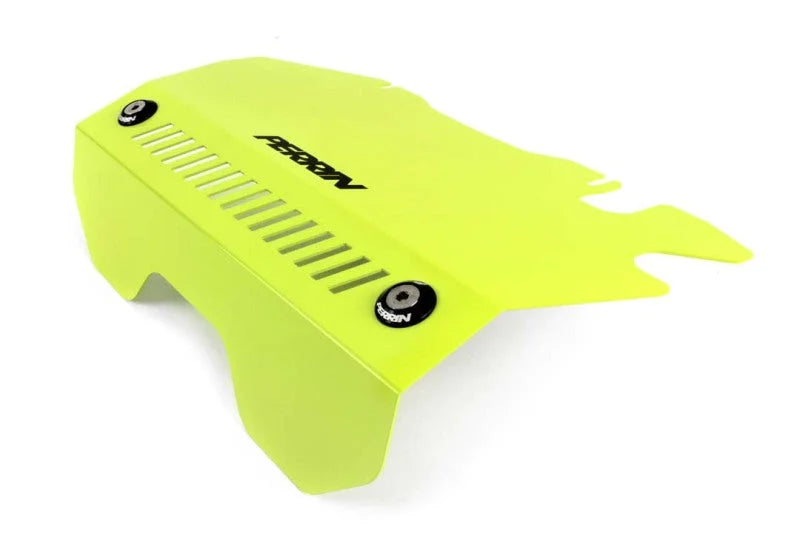 PERRIN 15-21 Subaru WRX Pulley Cover - Neon Yellow - Side View