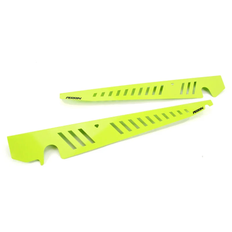 PERRIN 15-21 Subaru WRX/STI Fender Shroud Set - Neon Yellow - Main Product View