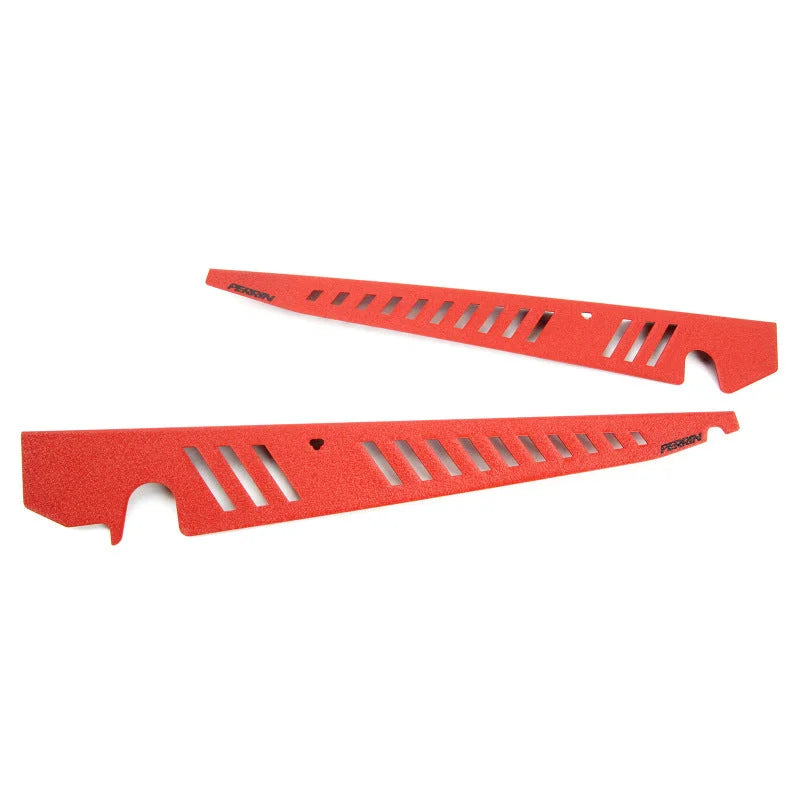 PERRIN 15-21 Subaru WRX/STI Fender Shroud Set - Red - Side View