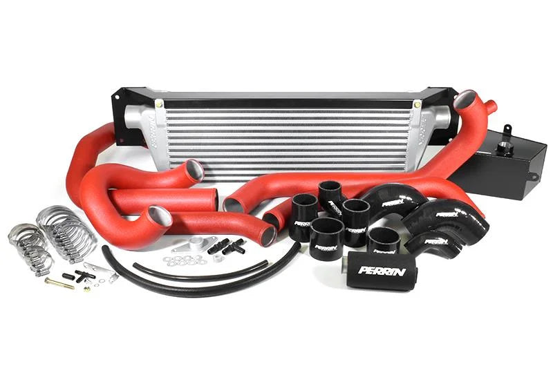 PERRIN 15-21 Subaru WRX/STI Front Mount Intercooler Core + Mounting Beam - Silver Core - Detail View