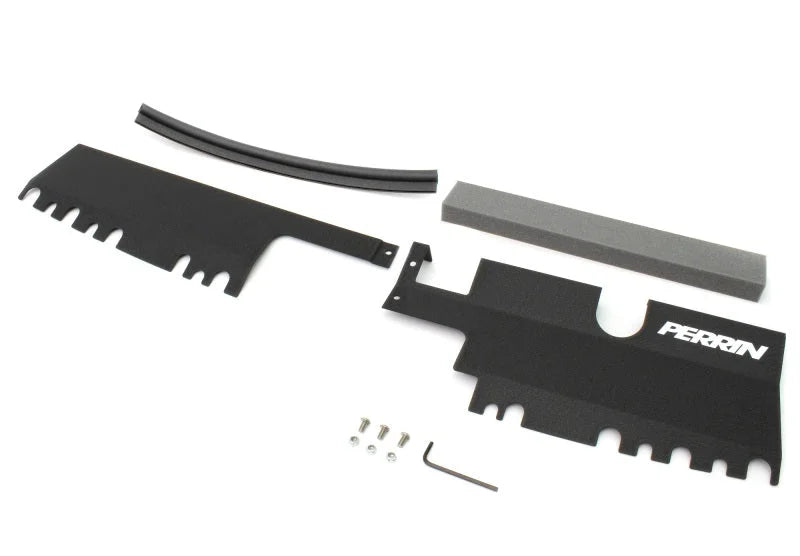 PERRIN 15-21 Subaru WRX/STI Radiator Shroud (With OEM Intake Scoop) - Black - Additional View 5