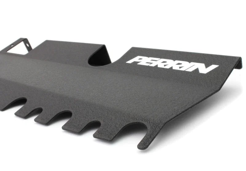 PERRIN 15-21 Subaru WRX/STI Radiator Shroud (With/Without OEM Intake Scoop) - Black - Side View