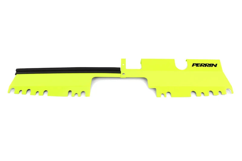 PERRIN 15-21 Subaru WRX/STI Radiator Shroud (With/Without OEM Intake Scoop) - Neon Yellow - Main Product View