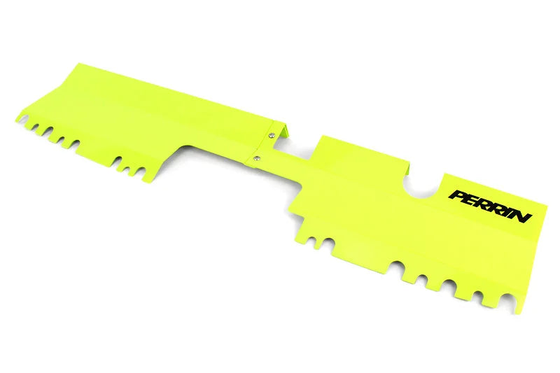 PERRIN 15-21 Subaru WRX/STI Radiator Shroud (With/Without OEM Intake Scoop) - Neon Yellow - Side View