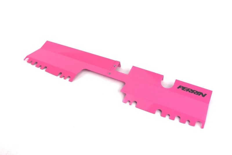 PERRIN 15-21 Subaru WRX/STI Radiator Shroud (Without OEM Intake Scoop) - Hyper Pink - Installation View