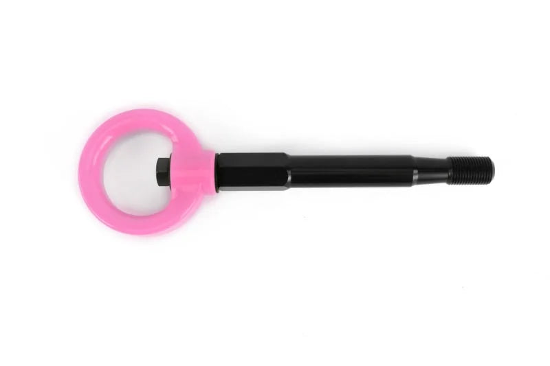 PERRIN 15-21 Subaru WRX/STI Tow Hook Kit (Rear) - Hyper Pink - Installation View